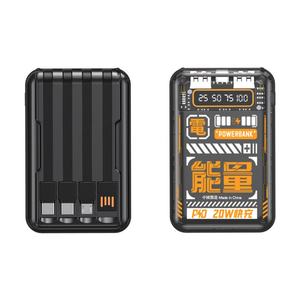 Nuevo Mini Power Bank con Logotipo Personalizado, 10000 mAh, Cable Integrado, Linterna LED, Cargador Portátil para Teléfono, Carga Rápida - Product Image 3