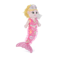 Jouet en peluche de sirène rose, 20 pièces, 45cm, belle, personnalisée, avec queue de poisson rose