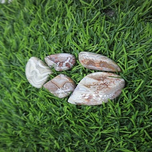 Pierres précieuses synthétiques de laboratoire Agate Crazy Lace d'Inde, effet lumineux, certifiées CAL, remplissage de fracture, pour la fabrication de bijoux - Product Image 3