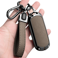 Étui de protection pour clé de voiture en alliage de zinc et cuir de haute qualité pour Leapmotor T03 S01 C11 C01, porte-clés et accessoires