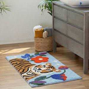 <span class=keywords><strong>Tapis</strong></span> <span class=keywords><strong>de</strong></span> <span class=keywords><strong>bain</strong></span> doux, absorbant l'eau et antidérapant, motif <span class=keywords><strong>tigre</strong></span> <span class=keywords><strong>de</strong></span> la série Cartoon, fabriqué à la machine, personnalisé OEM, Rurfalira LYH-85 - Product Image 4