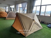 Tente de camping portable hexagonale à deux côtés, type Hubble Triangle, avec pare-soleil Oxford arabe, facile à installer, prix d'usine réel