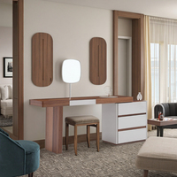 Table de toilette extensible de luxe LED lumières moderne en bois vanité bureau miroir tiroirs à fermeture douce bureau de maquillage pour chambre