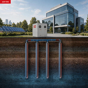 Pompe à chaleur géothermique 14kW 15kW 17kW eau-eau, chauffage, refroidissement, ECS, monobloc, onduleur - Product Image 2