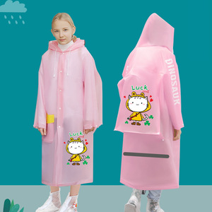 Little Dinosaur 206 EVA Cartoon Children's Raincoat Backpack Fitting Hiking Rain <b>Poncho</b> For Preschoolers And Students - Product Image 3