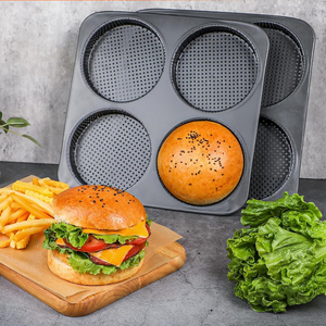 Molde para Panecillos de Hamburguesa de 5 Pulgadas, Antiadherente, de Acero al Carbono de Alta Resistencia, para Hornear Panecillos Caseros, Juego de 2 - Product Image 5
