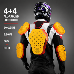 Chaqueta de Motocicleta de Malla para Hombre, con Protección CE, Transpirable, para Verano, con Protección en Hombros, Codos y Espalda - Product Image 3
