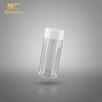 Flacons cylindriques transparents pour sérum de 50 g, flacons hermétiques pour échantillons, emballage personnalisé avec logo de l'usine