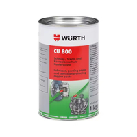 WURTH CU 800 Graisse adhésive anti-grippage pour l'automobile, lubrifiant haute température ISO VG 15, prévient la corrosion des bougies d'allumage et des freins