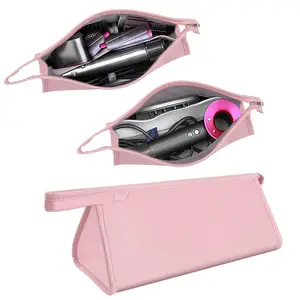 Pengering rambut tas penyimpanan 600D Oxford, alat Makeup penata rambut portabel Kantung gaya rambut merah muda lucu tas perjalanan
