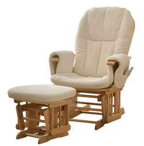 Sillón <span class=keywords><strong>de</strong></span> <span class=keywords><strong>lactancia</strong></span> Boucle para centro <span class=keywords><strong>de</strong></span> cuidado, sillón mecedor y otomana <span class=keywords><strong>de</strong></span> madera para <span class=keywords><strong>lactancia</strong></span> y ocio, ideal para mamá, bebé y enfermera. - Product Image 1