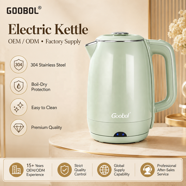 Household Electronic Appliances 2L Large Capacity 304 Stainless Steel Electric Kettle