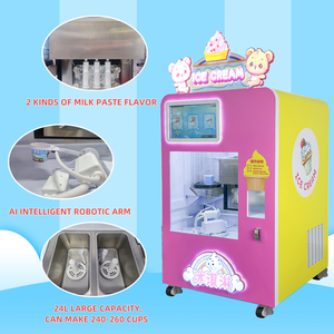 Thỏ đỏ fastserving tự phục vụ Máy làm kem phù hợp sữa chua đông lạnh máy bán kem thương mại - Product Image 6