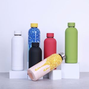 Custom 500Ml Bottle Sports Water Cup Stainless Steel Vacuum Flask Thermos Yoga Kettle With Logo Print - Product Image 1