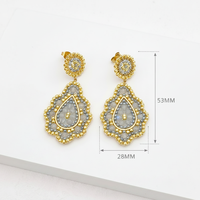Boucles d'oreilles pendantes en forme de goutte d'eau, faites à la main, tendance bohème, en pierre naturelle, en acier inoxydable, bijoux haut de gamme pour femmes, cadeau, vente en gros