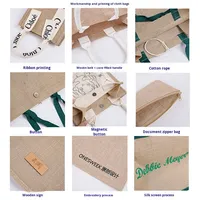 Sac à main en coton et lin écologique non imprimé, motifs peints à la main, idées cadeaux, sacs à main promotionnels en gros