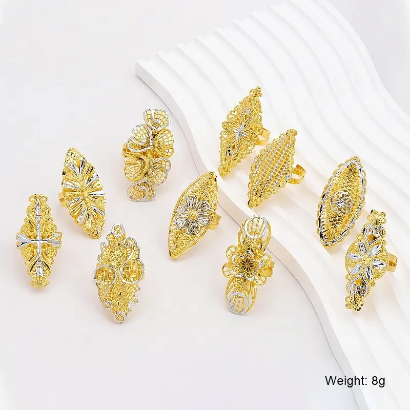 JXX precio al por mayor accesorios de joyería de latón mujeres joyería anillos Dubai anillo de oro diseños anillo Mujer a granel