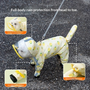 Impermeable para Perros de Todas las Estaciones con Correa, Diseño de Piña, Diseño Integral de Cuatro Patas para Perros Pequeños y Teddy <span class=keywords><strong>Bichon</strong></span> - Product Image 3