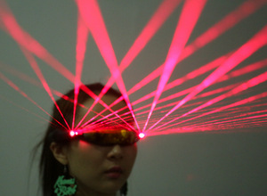 Lunettes laser LED rechargeables Lumière verte Spectacle de scène de danse DJ Club Rave Party Performance <span class=keywords><strong>Laserman</strong></span> Show Glasses - Product Image 5
