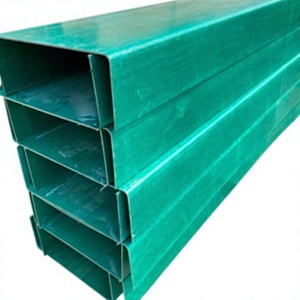 รางเคเบิลแบบมีช่องระบายอากาศ Soleit FRP กล่องรางสายไฟ ตู้เก็บสายไฟ ทนไฟ ป้องกันการลามไฟ ป้องกันการกัดกร่อน แบบราง ช่องกว้าง - Product Image 1