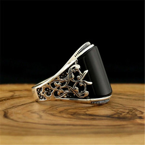 Moda <span class=keywords><strong>uomo</strong></span> donna metallo argento <span class=keywords><strong>anello</strong></span> gioielli nero gocciolante modello olio <span class=keywords><strong>anello</strong></span> taglia 7-12 - Product Image 2