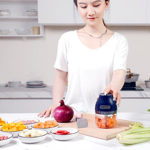 Vente chaude Mini Sans Fil Électrique En Acier Inoxydable Fruits Chopper USB Rechargeable Cuisine Processeur Ménage En Plastique Cuisson - Product Image 6