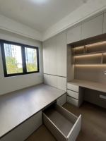 Armoire Tatami Moderne Personnalisée avec Bureau et Bibliothèque, Design Écologique, Grande Capacité de Rangement pour École et Villa
