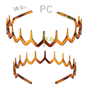 Bán buôn Zig Zag headbands cho phụ nữ thoải mái Lược <span class=keywords><strong>Headband</strong></span> với răng tái chế nhựa lượn sóng tóc ban nhạc - Product Image 5