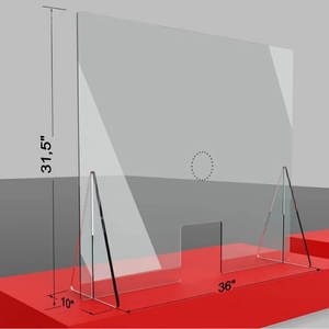 Da tavolo in acrilico top <span class=keywords><strong>plexiglass</strong></span> scudo di protezione in plastica contatore scudo per il salone di bellezza del chiodo - Product Image 1