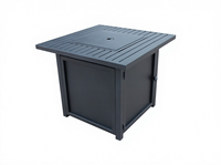 Housse de table de foyer extérieur MEISEN en HDPE, résistante aux intempéries, carrée, pour table de foyer au propane, patio, jardin, cour, durable et éco-responsable