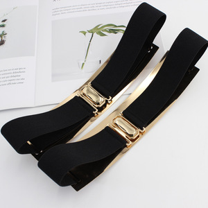 Ceintures Métalliques Réglables pour Femmes, Taille Chaîne Fine ou <span class=keywords><strong>Large</strong></span>, <span class=keywords><strong>Ceinture</strong></span> de Taille en Métal Doré Tendance Élastique pour Dames - Product Image 4