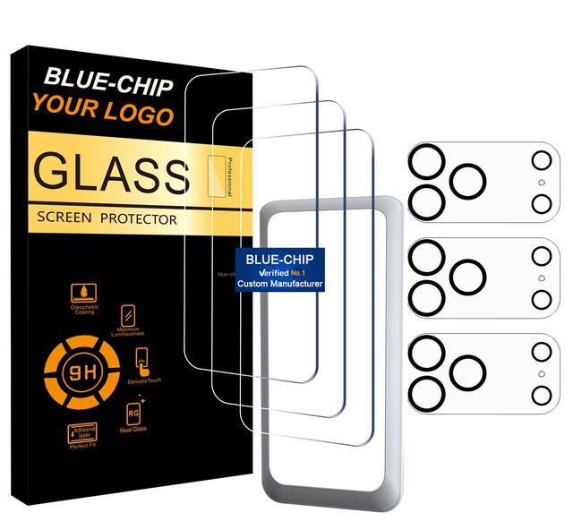 Full Coverage 3-Pack Screen Protector for iphone 18 17 16 15 14 13 12 Pro 8 7 Plus X Xs Tempered Glass Screen Protector
