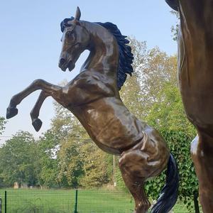 Décoration personnalisée, art de jardin, statue grandeur nature, sculpture de cheval en métal, grande sculpture en cuivre, laiton, bronze pour l'extérieur - Product Image 5