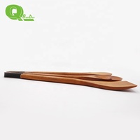 Ensemble d'ustensiles de cuisine 3 pièces en bois traditionnels écologiques pince à salade et outils de rangement pour ustensiles de cuisine