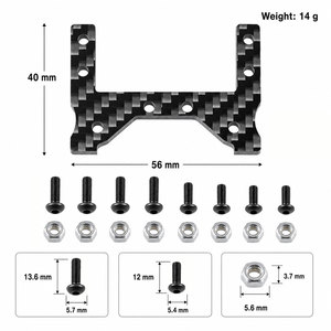 Pièces de voiture RC : Support de servo en fibre de carbone sur axe (SOA) pour 1/10 Element RC <span class=keywords><strong>Enduro</strong></span> Ecto Gatekeeper <span class=keywords><strong>Crawler</strong></span> – Pièces de mise à niveau - Product Image 6