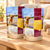 Sachet d'emballage plastique à huit soudures latérales avec fermeture éclair, pochette verticale de qualité alimentaire pour l'emballage en vrac de noix, de snacks et d'aliments secs