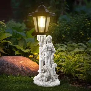 Angelo madre e bambino giardino statua-elegante decorazione interna/esterna con elegante angelo che tiene il bambino - Product Image 3