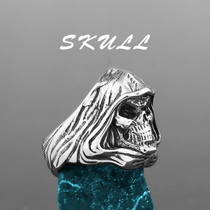 Anello moda satanico della mitologia nordeuropea taglia 13 in acciaio inox anello teschio <span class=keywords><strong>diavolo</strong></span> di Halloween accessorio per gioielli Unisex - Product Image 5
