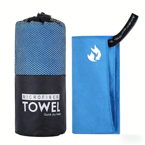 Serviette de sport légère en microfibre suédée à séchage rapide, absorbante, avec logo personnalisé pour les voyages, les sports, le yoga et la remise en forme - Product Image 2