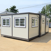 Maison conteneur mobile extensible Suihe 40 pieds, 2/3 chambres, design respirant, style moderne du milieu du siècle, salon de supermarché