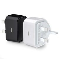 Cargador Rápido HNT 45W GaN con Enchufe UK, Carga USB-C PD 3.0 QC3.0, Adaptador de Pared para Laptop y Teléfono Móvil, Certificado CE UKCA RoHS