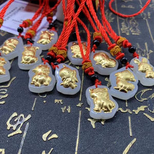 Collana con cordino rosso regolabile, accessorio unisex, ciondolo con i 12 segni zodiacali, regalo per donna e <span class=keywords><strong>uomo</strong></span>. - Product Image 5