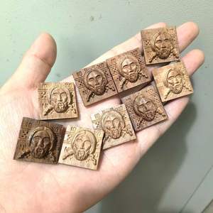 Collier croix pectorale du père du prêtre orthodoxe en bois plaqué or avec chaîne en boîte Cadeau de l'évêque spirituel de l'église - Product Image 3