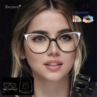Lunettes de vue Boyarn européennes et américaines anti-lumière bleue à verres plats pour la myopie du chat, monture optimale