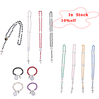 Cadeaux Artisanat Collier de chapelet vierge à sublimation avec insertion ovale Nouveau cadeau souvenir
