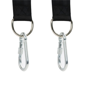 Sangle de hamac 150 cm en polyester noir, sangle de balançoire durable pour usage extérieur - Product Image 5