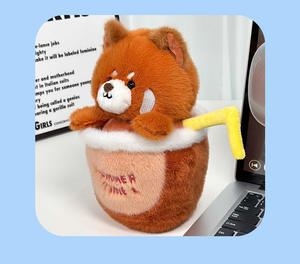 Lindo Peluche de Perro con Relleno de Algodón PP, Juguete de Peluche Corto de 20 cm, Perro Bebendo, Regalo para Niños - Product Image 3