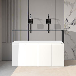 <span class=keywords><strong>Acuario</strong></span> grande de cristal rectangular con sistema de filtro y termostato <span class=keywords><strong>para</strong></span> <span class=keywords><strong>calentador</strong></span> de agua con drenaje inferior, con soporte metálico, <span class=keywords><strong>para</strong></span> sala de estar moderna - Product Image 1