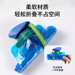 Poche à eau d'extérieur pliable et portable de 600 ml pour le camping, la randonnée, le cyclisme et la plage - Product Image 4