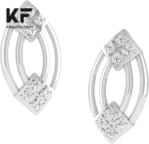 Pierre précieuse en moissanite naturelle Solatire Stud |   Fabriqué en argent |   Pierre facettée de 1 mm |   Boucles d'oreilles minimalistes pour femmes |   <span class=keywords><strong>FIZA</strong></span>_GSTUD_0371 - Product Image 1